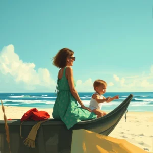 Artistic representation for Entitlement unmasked: the paradox of a woman serving as a free babysitter on vacation