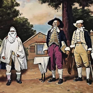 Artistic representation for Colonial garb and Nikes : What it like to live in the middle of American history – Santa Cruz Sentinel