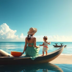 Artistic representation for Im a single mom to a toddler and only book luxury resorts for us . It allows me to also enjoy our vacation .