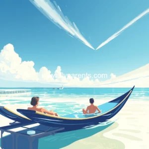 Artistic representation for Relishing relaxation: an all-inclusive resort experience with teenagers!