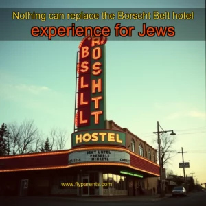 Artistic representation for Nothing can replace the Borscht Belt hotel experience for Jews