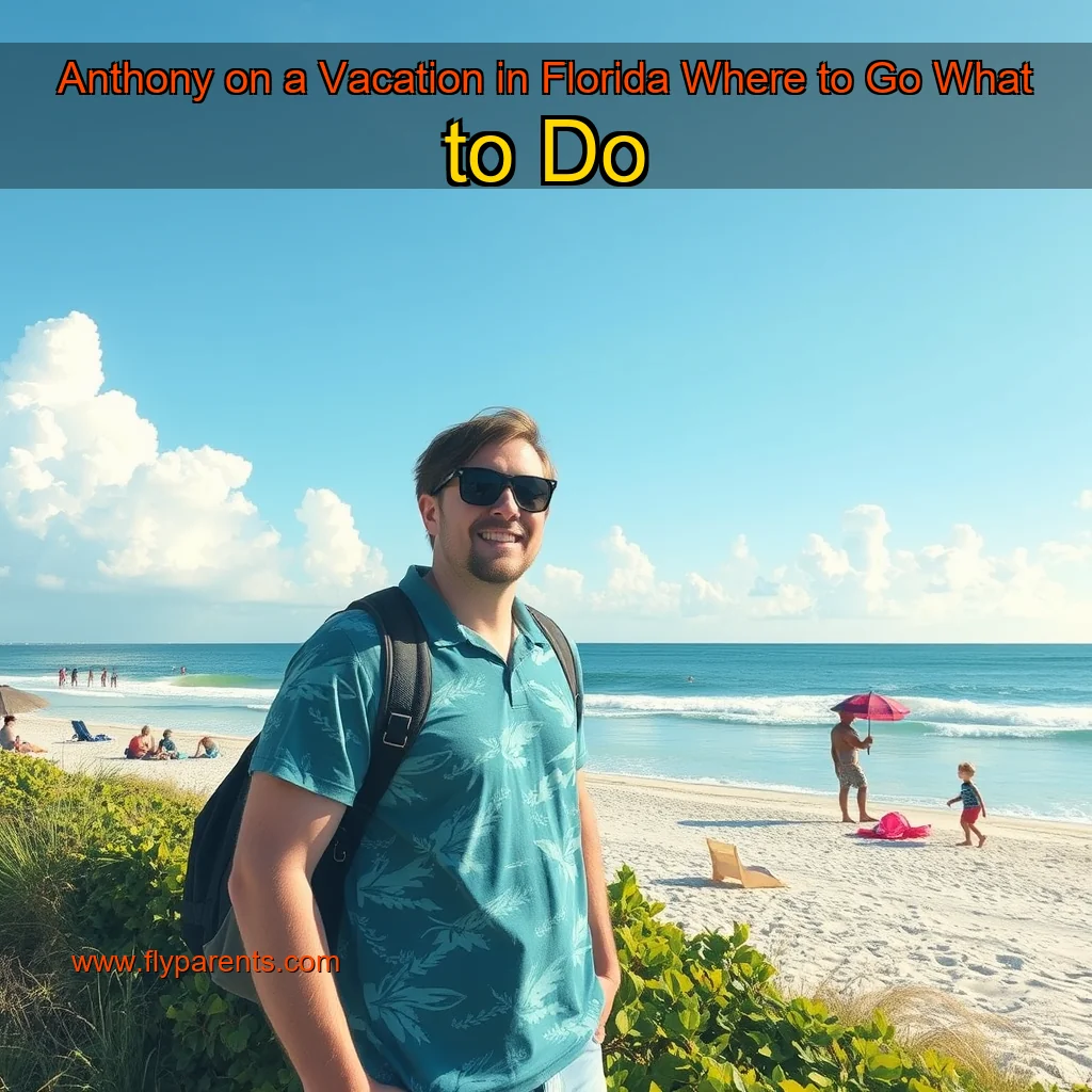 Read more about the article Anthony on a Vacation in Florida  Where to Go  What to Do