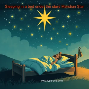 Artistic representation for Sleeping in a bed under the stars Meridian Star