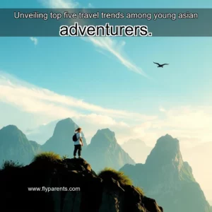 Artistic representation for Unveiling top five travel trends among young asian adventurers.