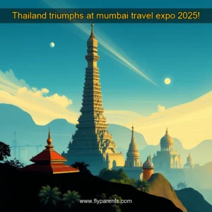 Artistic representation for Thailand triumphs at mumbai travel expo 2025!