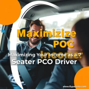 Artistic representation for Maximizing Your Income as a 7 Seater PCO Driver